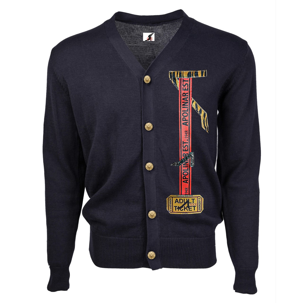 Navy Collar Long Sweater - DIDDI MODA – ARCANA ARCHIVE