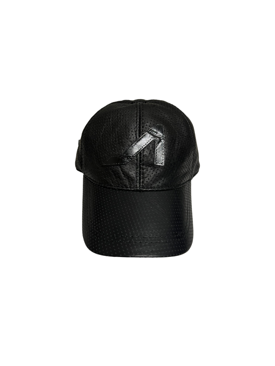 Apoli Perforated Black hat black logo
