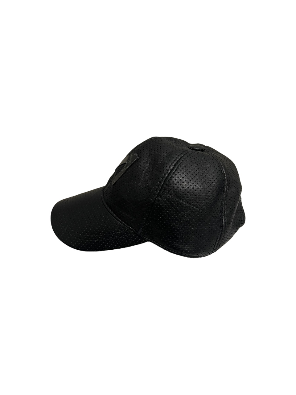 Apoli Perforated Black hat black logo