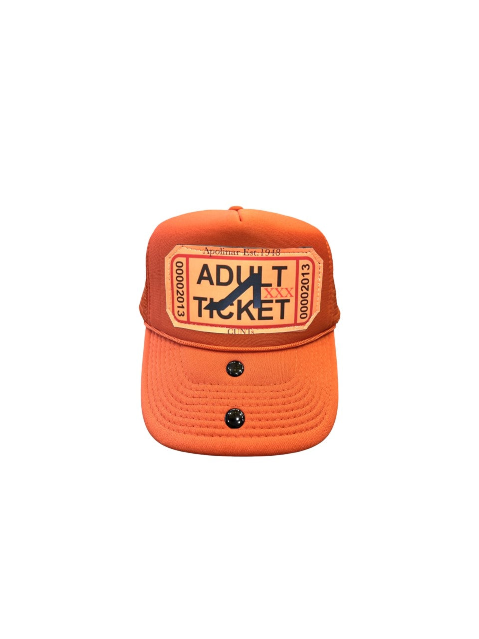 ORANGE ADULT TICKET Trucker Hat
