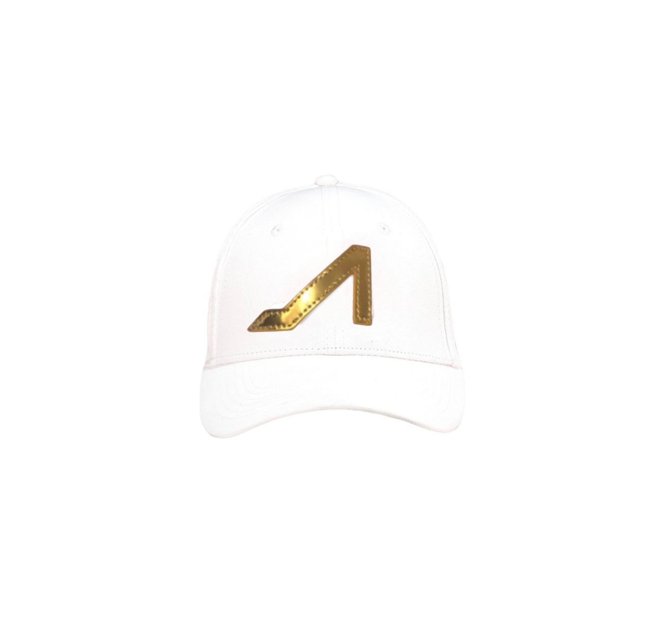 White Ultra Suede with Gold Logo